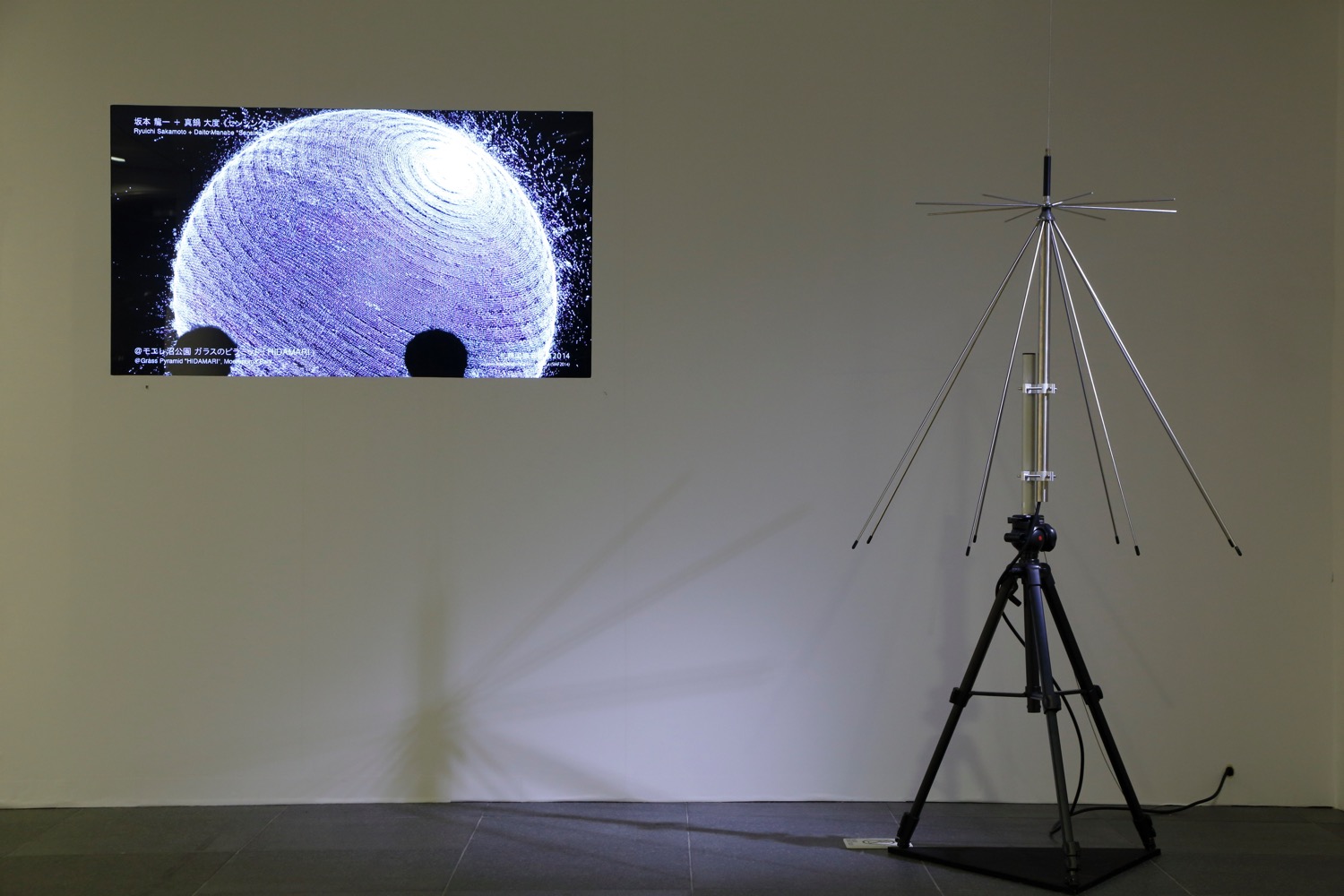 坂本龍一＋真鍋大度《センシング・ストリームズ－不可視、不可聴》2014,Photo by KIOKU Keizo