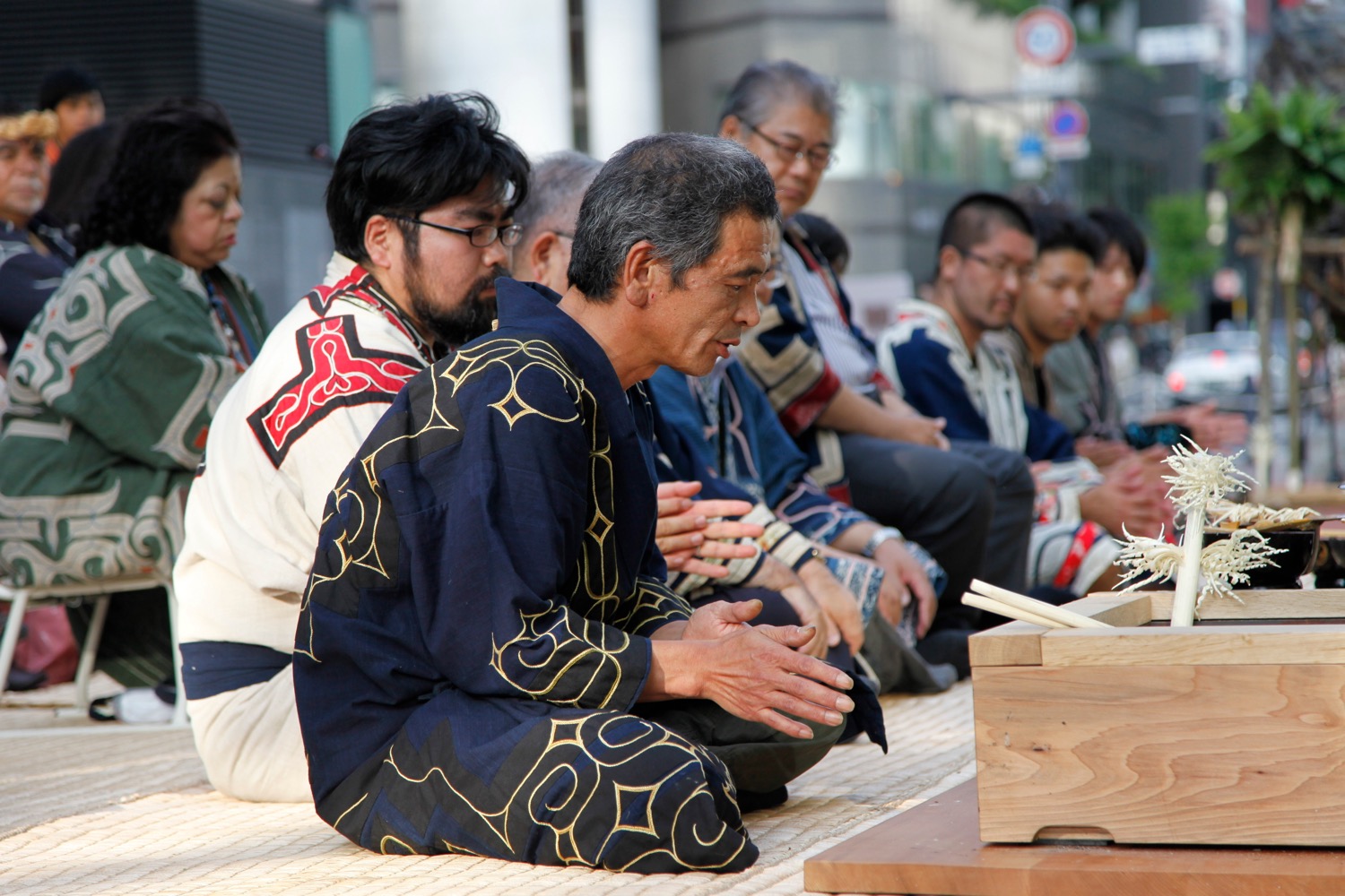 SIAF2014オープニングプログラム 先住民族アイヌの神事「カムイノミ」,Photo by KITAMURA Mika