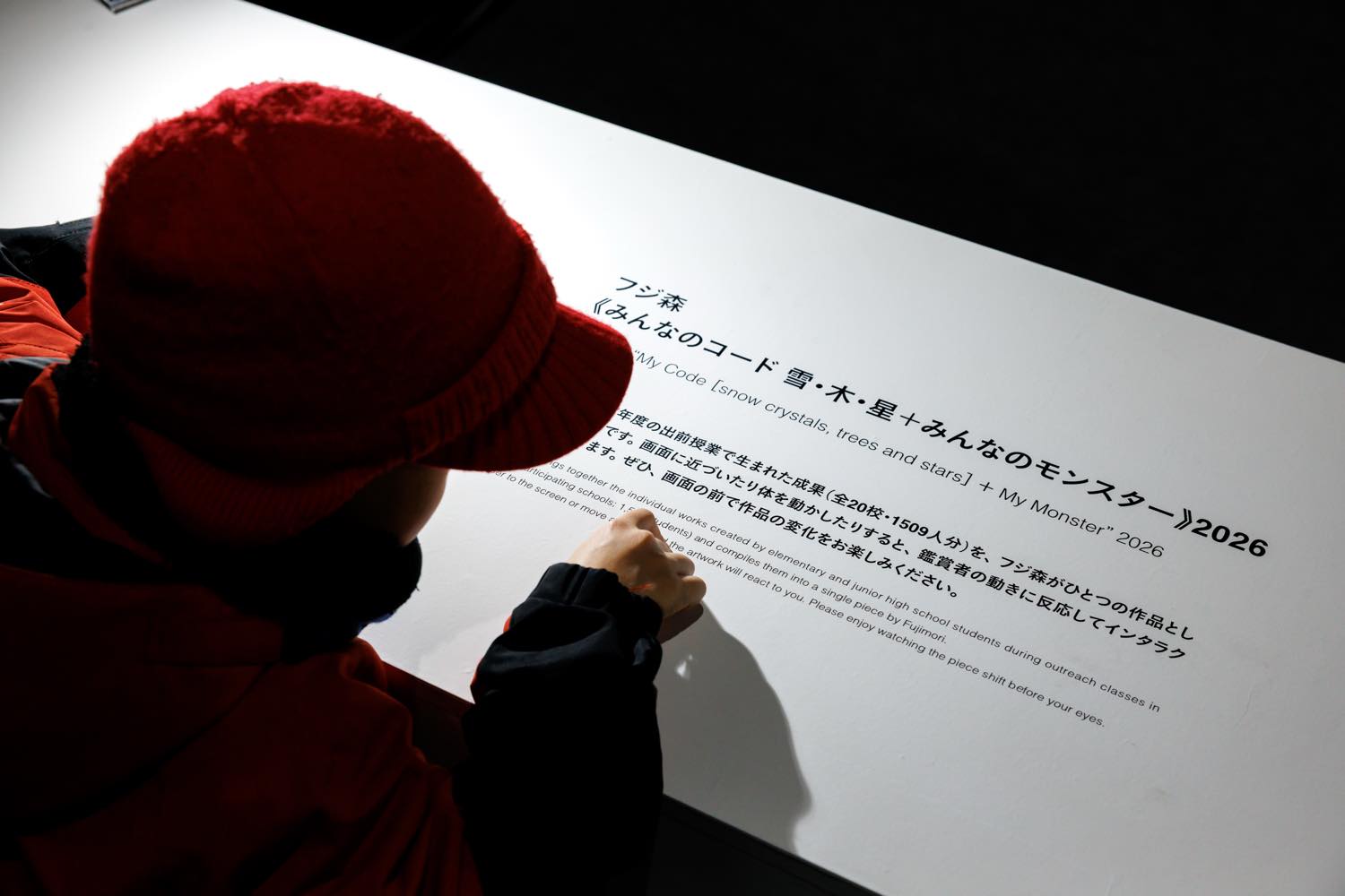 Fujimori “My Code [snow crystals, trees and stars] ＋ My Monster” 2026, Photo by KUSUMI Erika