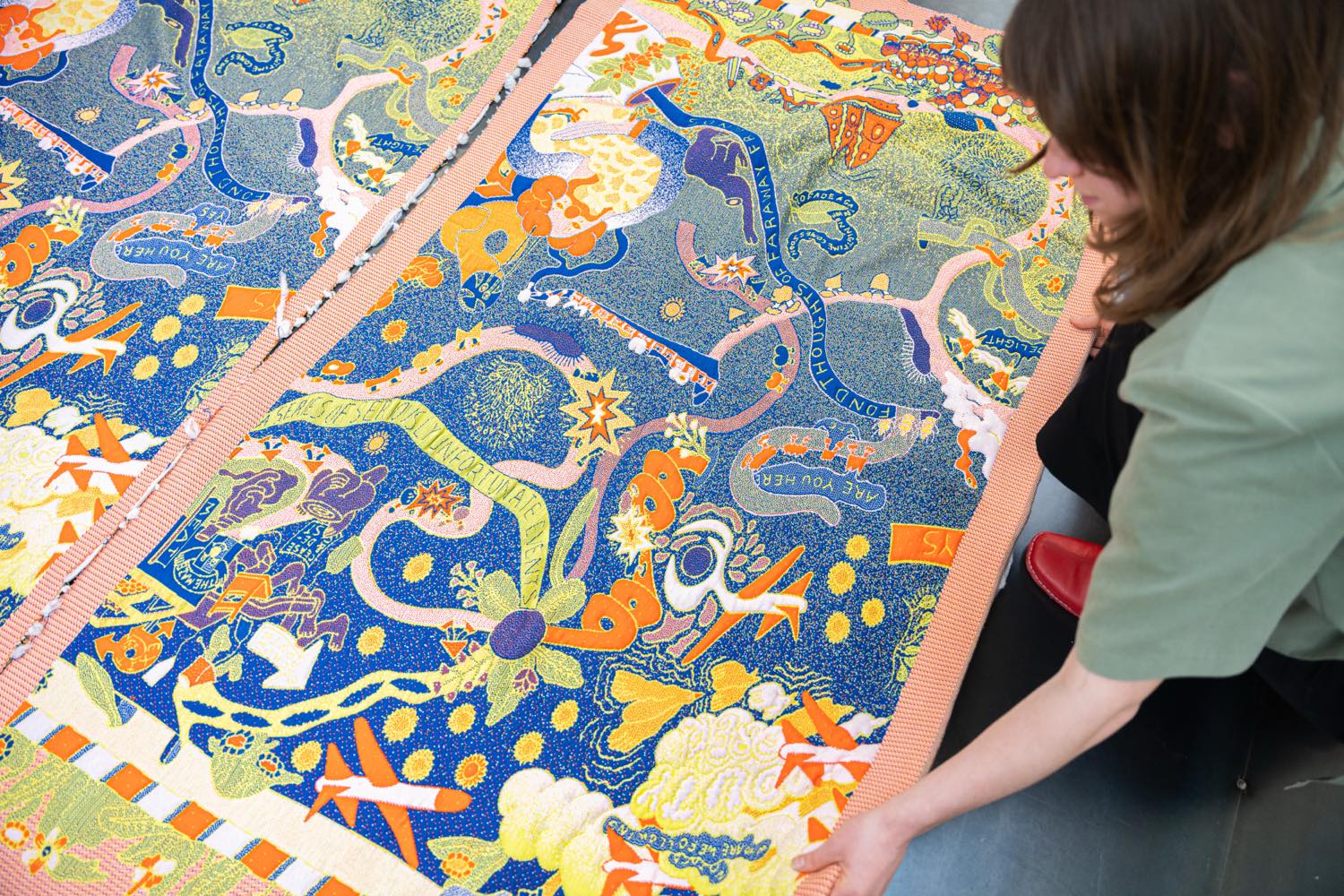 Fanja BOUTS "A Largely Distorted yet Surprisingly Ordered Map of Regular Irregularities: A Dense Description of The Present Day History of The Future" 2023 , Photo by Patty van den Elshout